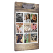 Porte-bloc Rustic Country Grange Bois & Antlers Photo Collage (Swatch)