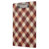 Porte-bloc Rustic Cream Orange Rust Red Plaid Pattern (Gauche)
