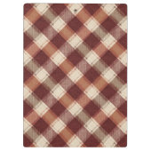 Porte-bloc Rustic Cream Orange Rust Red Plaid Pattern (Dos)