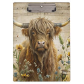 Porte-bloc Rustic Highland Cow  (Devant)