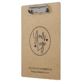 Porte-bloc Rustic Kraft Business Logo Entreprise (Gauche)