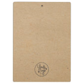 Porte-bloc Rustic Kraft Business Logo Entreprise (Dos)