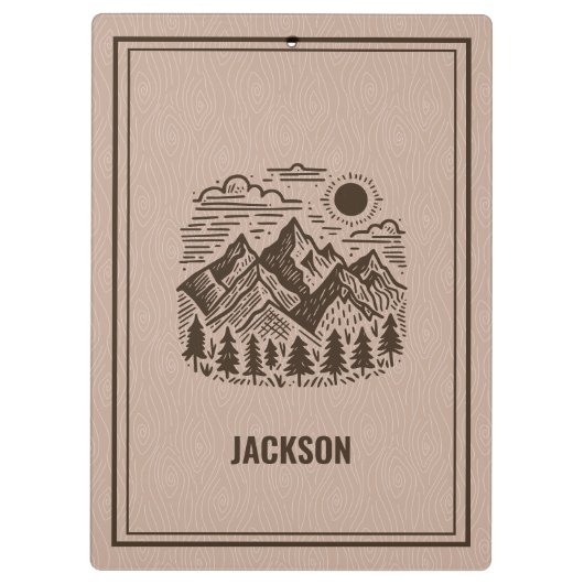 Porte-bloc Rustic Modern Mountain Custom (Dos)