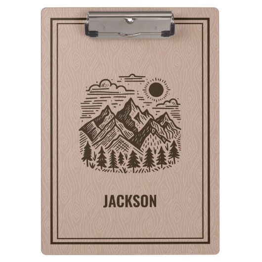 Porte-bloc Rustic Modern Mountain Custom  (Devant)