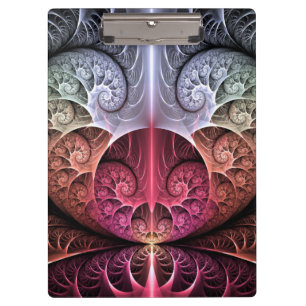 Porte-bloc Rythme cardiaque, art fractal de fantaisie surréal