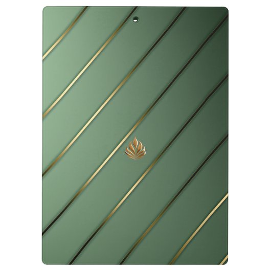 Porte-bloc Sage élégant Vert & Or (Dos)