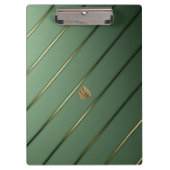 Porte-bloc Sage élégant Vert & Or (Devant)