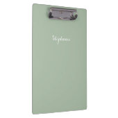 Porte-bloc Sage Green Nom Moderne Élégant Monogramme Boho (Swatch)