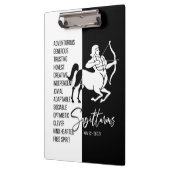 Porte-bloc Sagittarius signe Zodiac Porte - bloc noir et blan (Gauche)