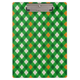 Porte-bloc Saint-Patrick d'argyle aux couleurs irlandaises
