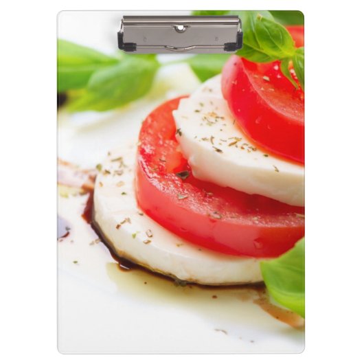 Porte-bloc Salade de Caprese. Tranches de tomate et de (Devant)