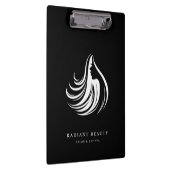 Porte-bloc Salon des cheveux moderne Silhouette féminine Logo (Swatch)