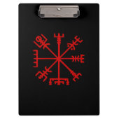 Porte-bloc Sang Rouge Vegvísir (Viking Compass) (Devant)