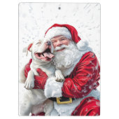 Porte-bloc Santa Claus et Pitbull Chien Chien Chien Chien (Dos)