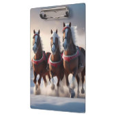 Porte-bloc Santas Chevaux de Neige de Noël, (Gauche)