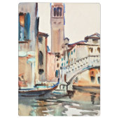 Porte-bloc Sargent - Un pont et un Campanile, Venise, (Dos)