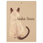 Porte-bloc Sasha Siamese Chat assis en arrière Vue Kitty Cust (Dos)