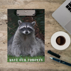 Porte-bloc Save Our Forêts Raccoon Wildlife Photo