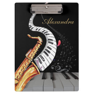 Porte-bloc Saxophone Piano Music Luxe Personnalisé