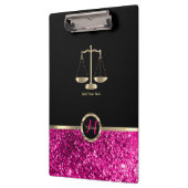 Porte-bloc Scales de justice - Monogramme Parties scintillant (Gauche)