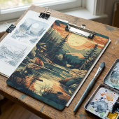 Porte-bloc Scandinave Rétro Maison de montagne