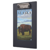 Porte-bloc Scène de bison - jonction de delta, Alaska (Gauche)