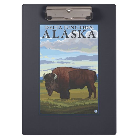 Porte-bloc Scène de bison - jonction de delta, Alaska (Devant)