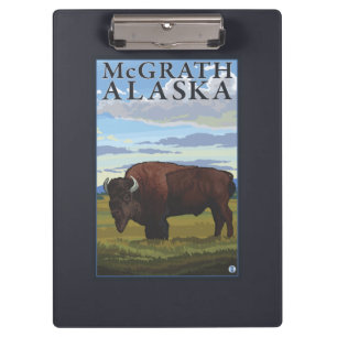 Porte-bloc Scène de bison - McGrath, Alaska