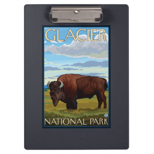 Porte-bloc Scène de bison - parc national de glacier, la TA