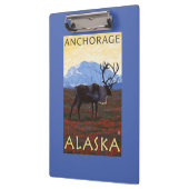 Porte-bloc Scène de caribou - Anchorage, Alaska (Gauche)