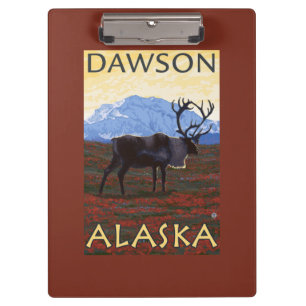 Porte-bloc Scène de caribou - Dawson, Alaska