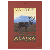 Porte-bloc Scène de caribou - Valdez, Alaska (Dos)