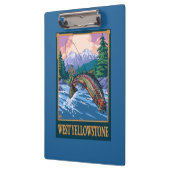 Porte-bloc Scène de pêche de mouche - Yellowstone occidental (Gauche)