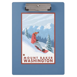 Porte-bloc Scène de surfeur - Baker de bâti, Washington