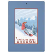 Porte-bloc Scène de surfeur - loge de Timberline, Orégon (Dos)