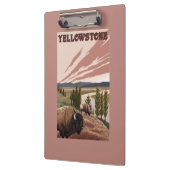 Porte-bloc Scène de YellowstoneBison (Gauche)