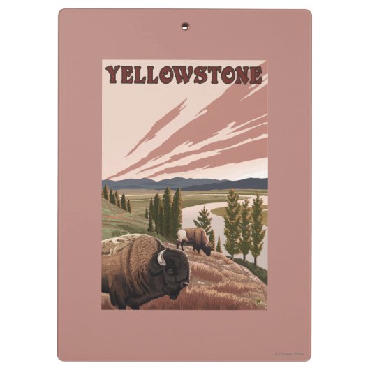 Porte-bloc Scène de YellowstoneBison (Dos)