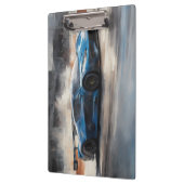 Porte-bloc Scène dynamique de course urbaine bleue (Gauche)