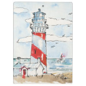 Porte-bloc Scène rouge et blanche de phare (Dos)