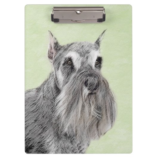 Porte-bloc Schnauzer (Giant, Standard) Peinture - Chien Art (Devant)