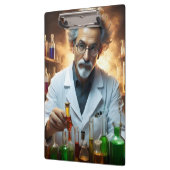 Porte-bloc Scientifique Dans Un Laboratoire Mélangeant Des Po (Gauche)