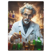 Porte-bloc Scientifique Dans Un Laboratoire Mélangeant Des Po (Dos)