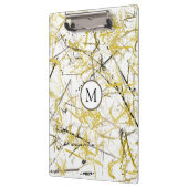 Porte-bloc Scribbles Abstraits - moutarde et Brown (Gauche)