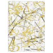 Porte-bloc Scribbles Abstraits - moutarde et Brown (Dos)
