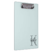 Porte-bloc Script de Monogramme bleu aquatique moderne (Swatch)