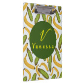 Porte-bloc Script de monogramme de feuille de banane tropical (Swatch)