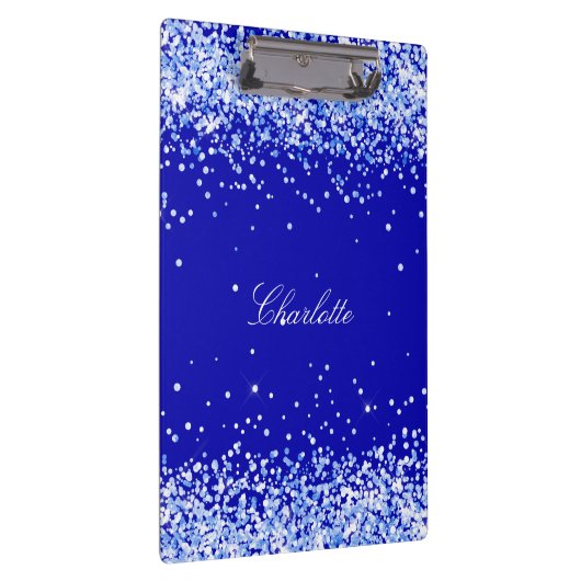 Porte-bloc Script de nom bleu royal (Swatch)