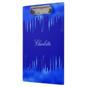 Porte-bloc Script de nom de la goutte de peinture bleue royal (Gauche)