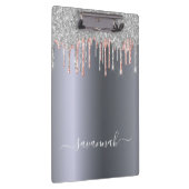 Porte-bloc Script de nom or rose de parties scintillant d'arg (Swatch)