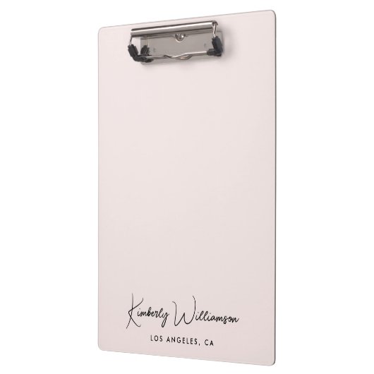 Porte-bloc Script de signature chic PInk (Gauche)